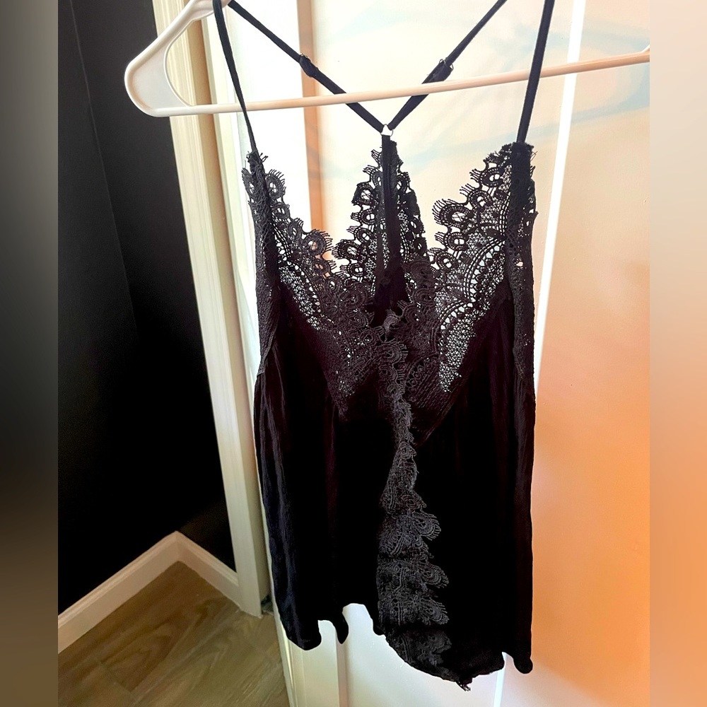 Black lace top